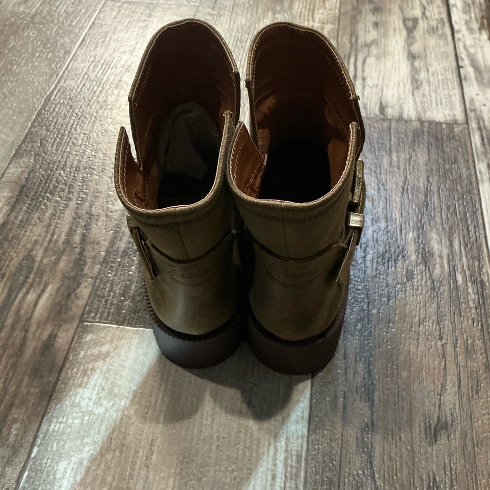 Zodiac Brown Combat & Moto Boots Size 6 - Picture 6 of 11